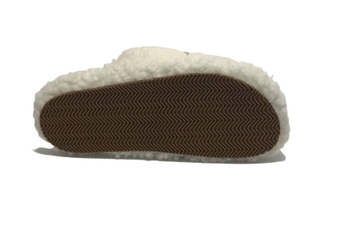 Scarpe donna Gold&gold pantofola in pelo sintetico sherpa bianco D22GG06