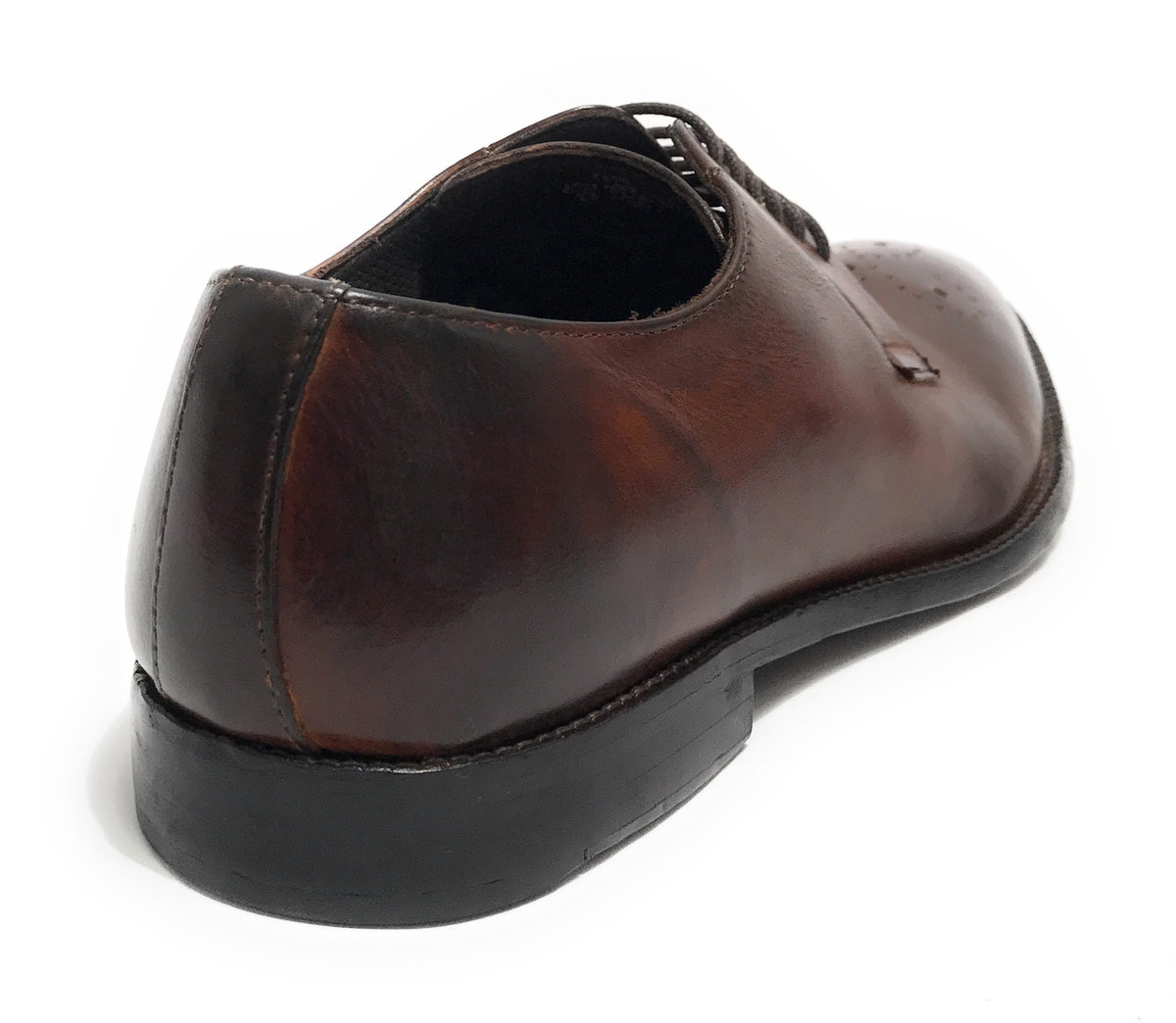 Scarpe uomo Elite francesina in pelle color castagna US22EL02 1318