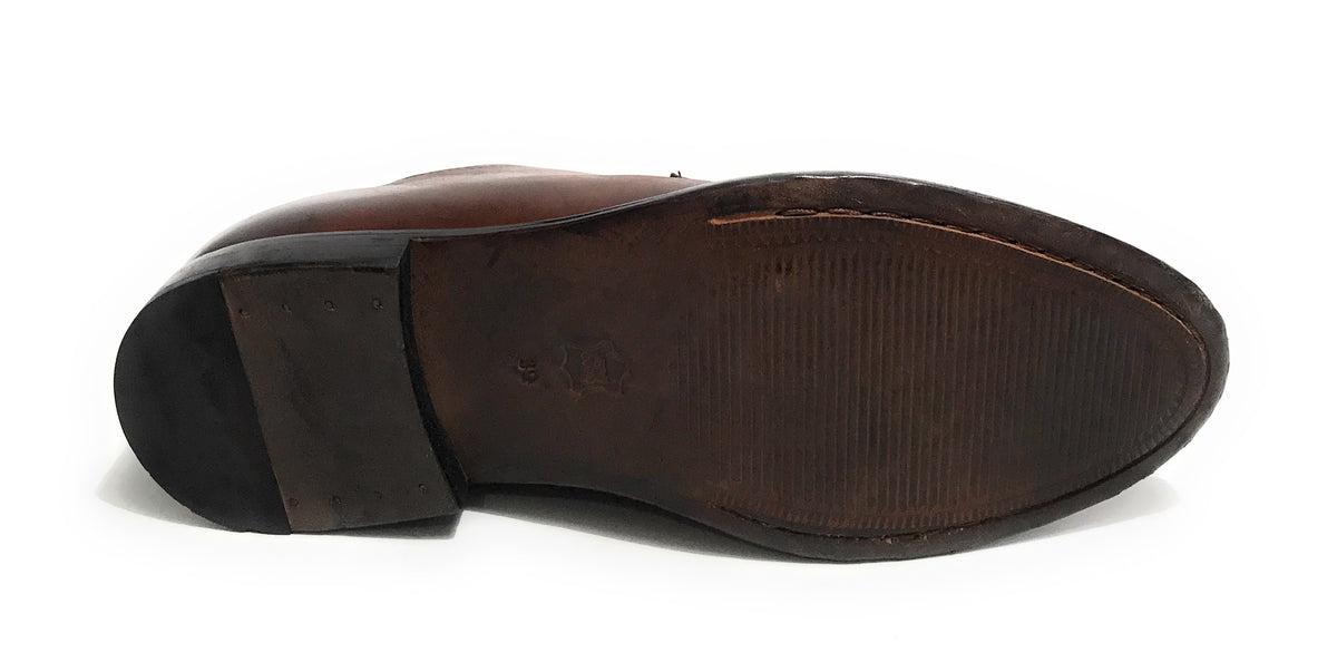 Scarpe uomo Elite francesina in pelle color castagna US22EL02 1318