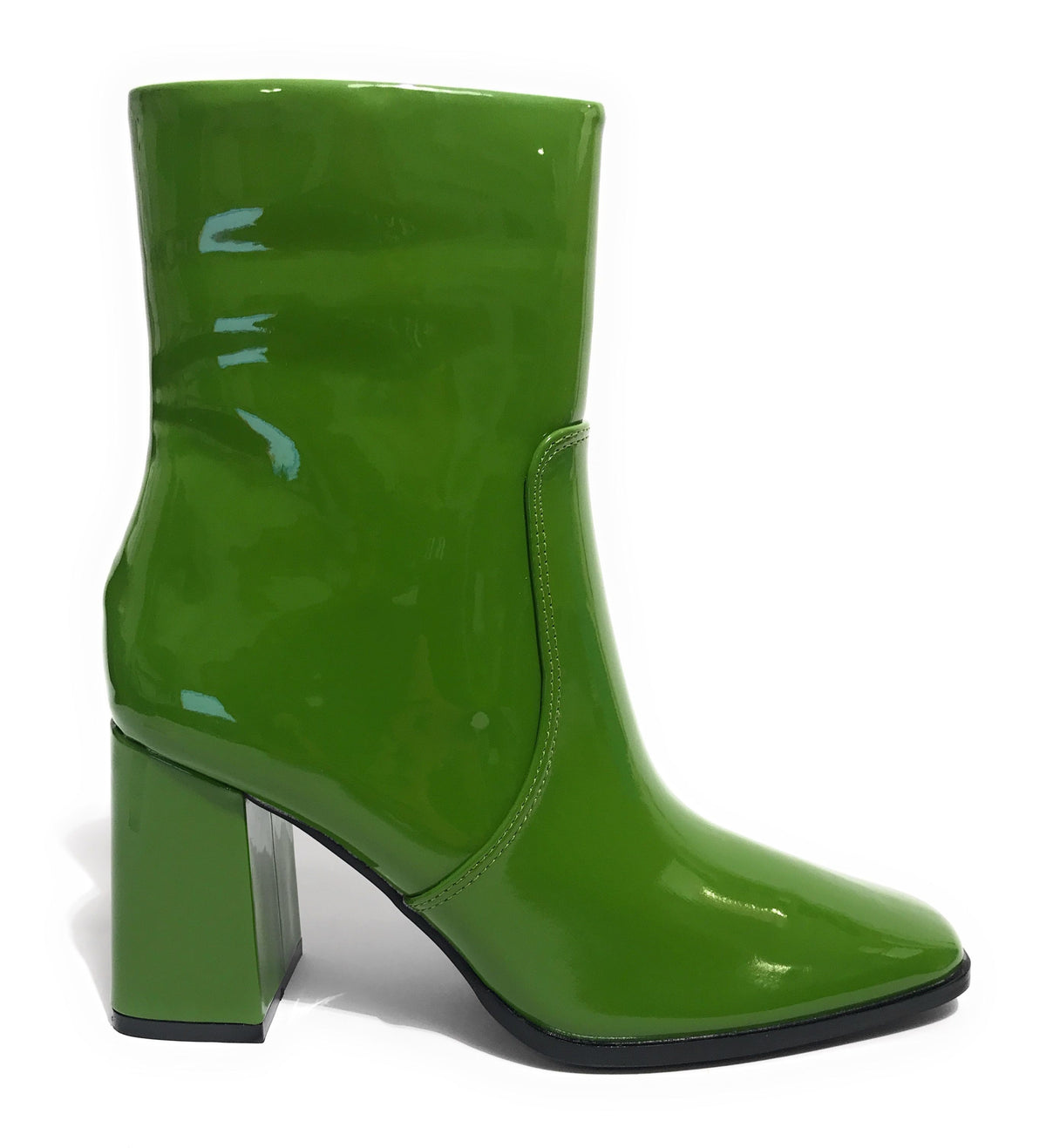 Scarpe donna tronchetto Gold&gold in ecopelle verde vernice D23GG28 GF110