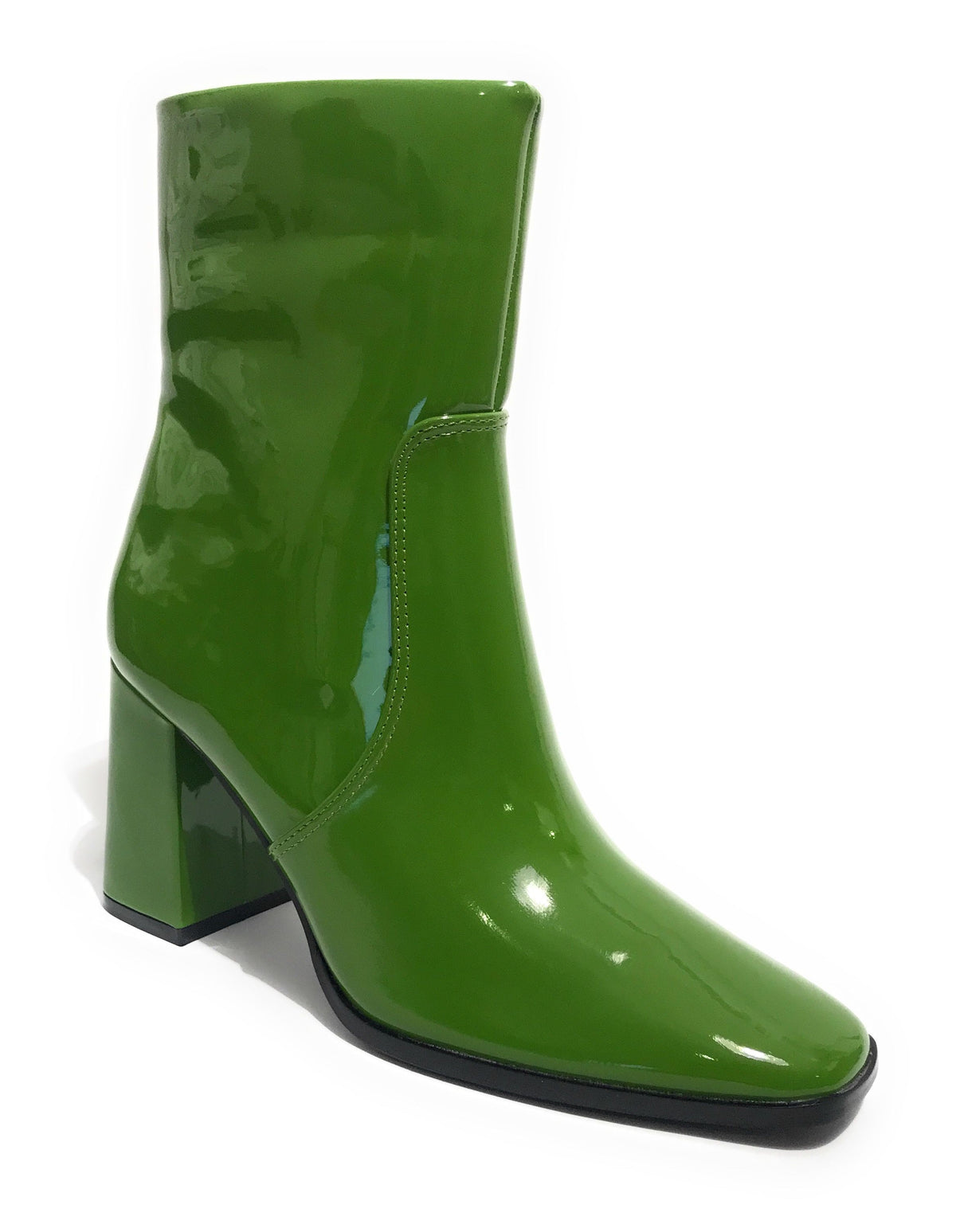 Scarpe donna tronchetto Gold&gold in ecopelle verde vernice D23GG28 GF110