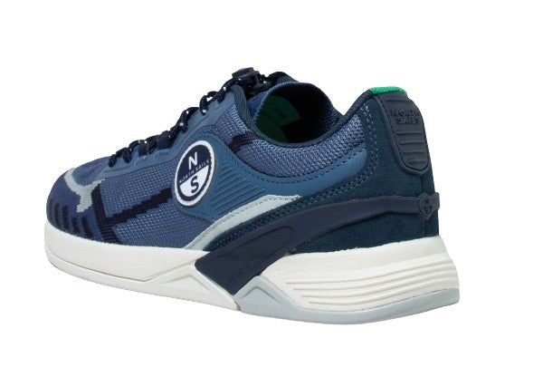 Scarpe North Sails sneaker Skipper Tint 030 ecosuede/ tessuto mesh dusty blue US24NS02