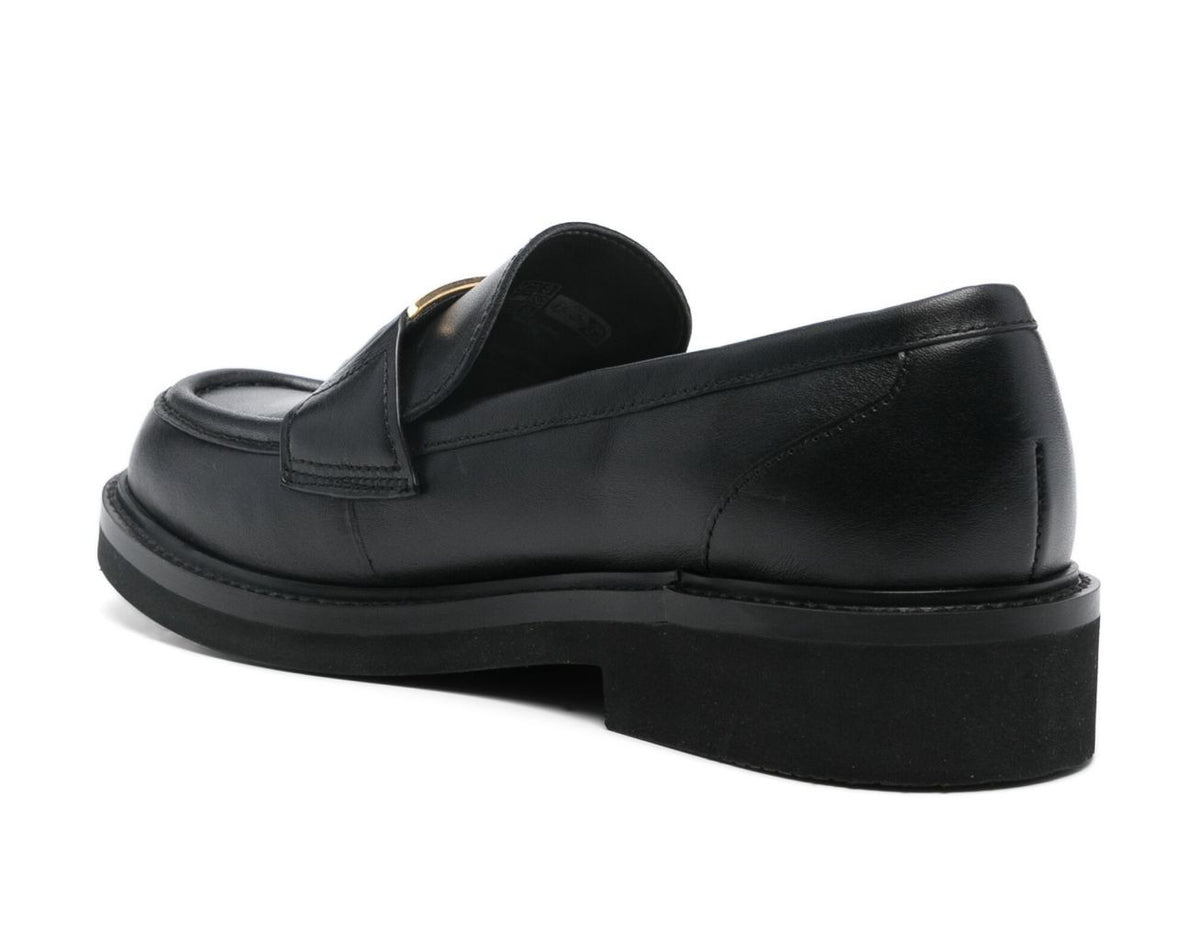Scarpe donna mocassino Guess Shuttle loafers nero DS25GU06 FLPSHULEA14