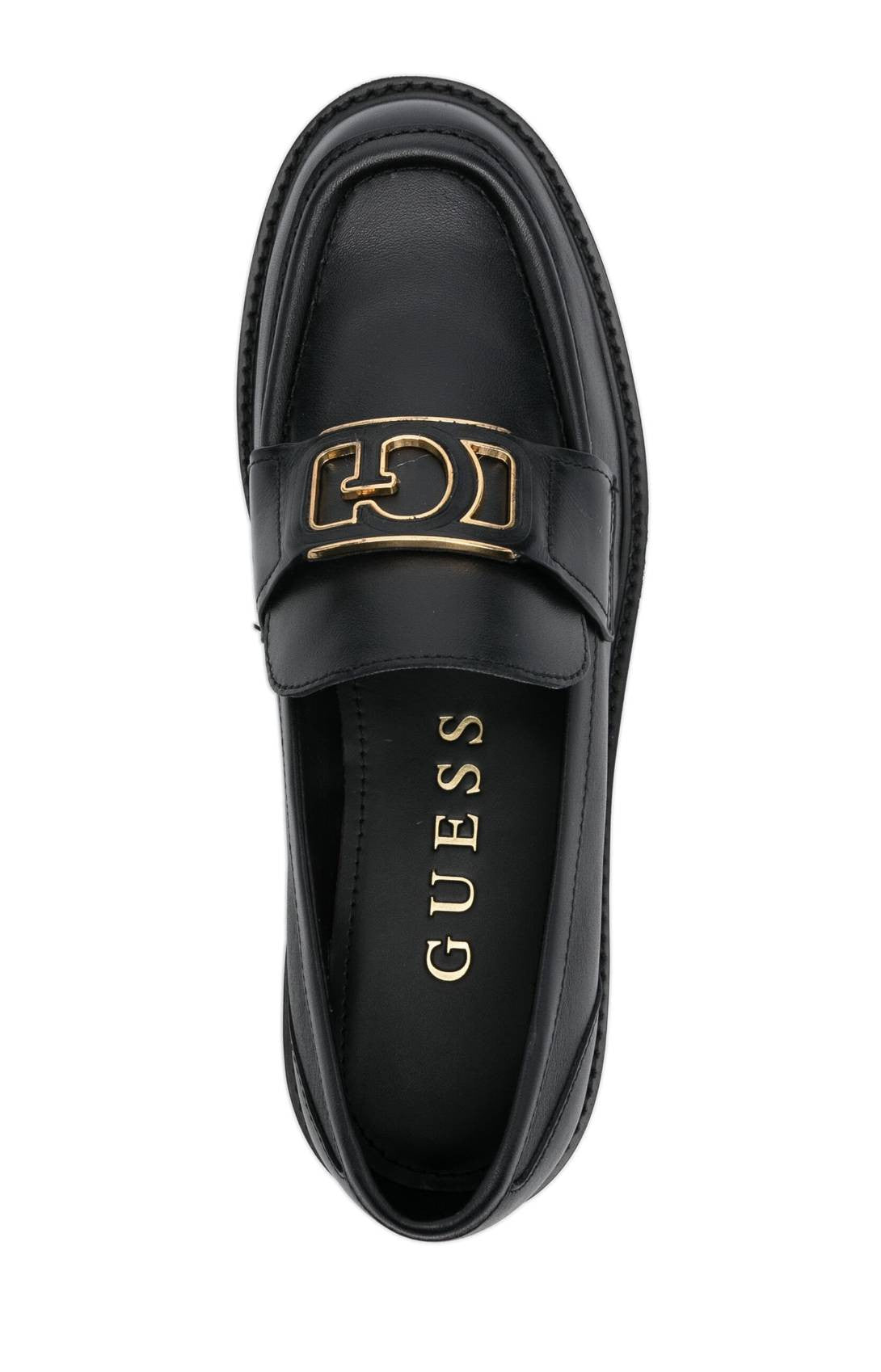 Scarpe donna mocassino Guess Shuttle loafers nero DS25GU06 FLPSHULEA14