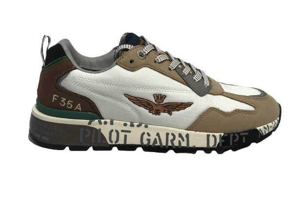 Sneaker Aeronautica Militare bianco/ beige US25AR05 251SC276CT332
