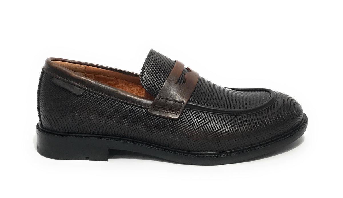 Scarpe uomo Ambitious 11873 mocassino in pelle testa di moro/ mustard U22AM02