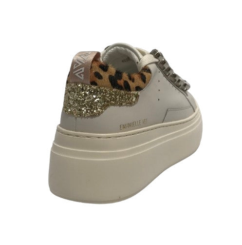Sneaker donna Emanuélle Vee white/animalier D26EV03 452P-503-17