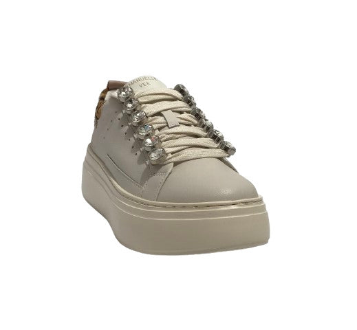 Sneaker donna Emanuélle Vee white/animalier D26EV03 452P-503-17