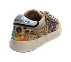 Scarpe donna sneaker Emanuélle Vee Olivia strass P003 combi multi animalier D26EV18 452P-500-14-P003CB\MUA