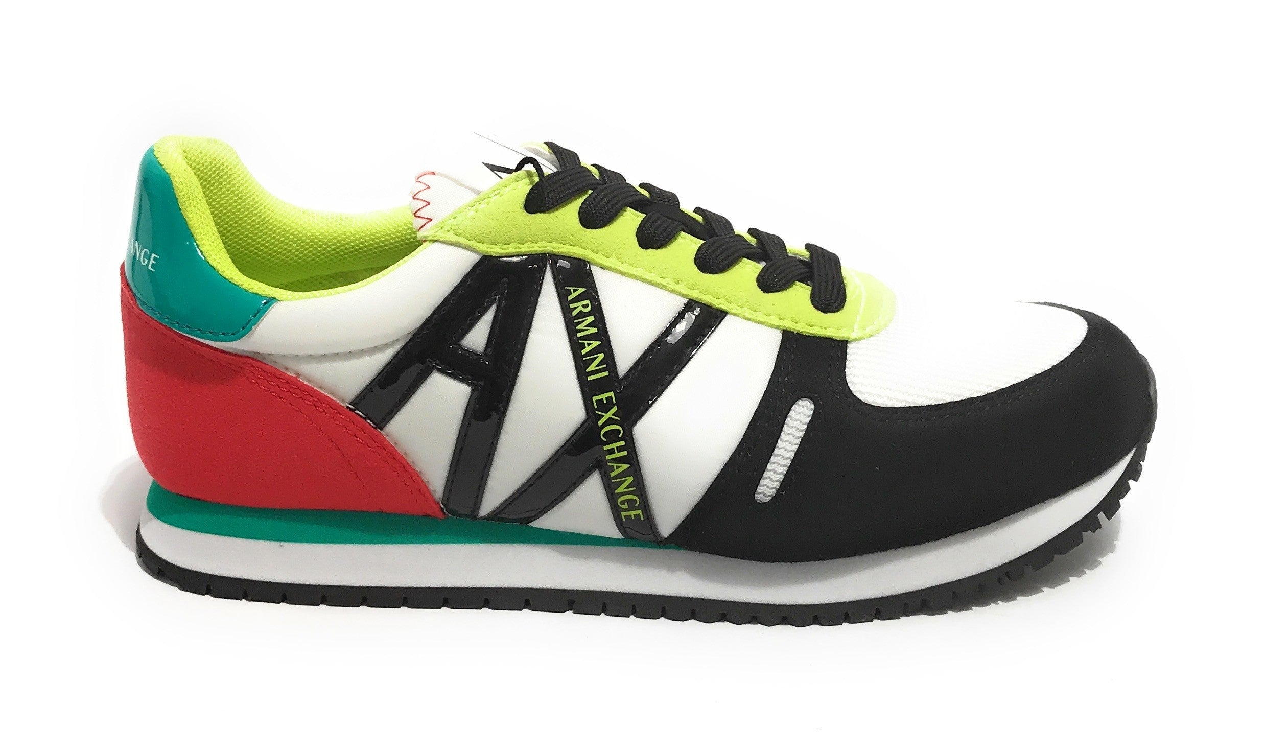 Scarpe donna Armani Exchange sneaker nylon/ ecosuede bianco/ multicolor DS21AX03 XDX031