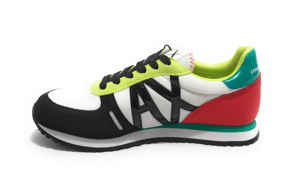 Scarpe donna Armani Exchange sneaker nylon/ ecosuede bianco/ multicolor DS21AX03 XDX031