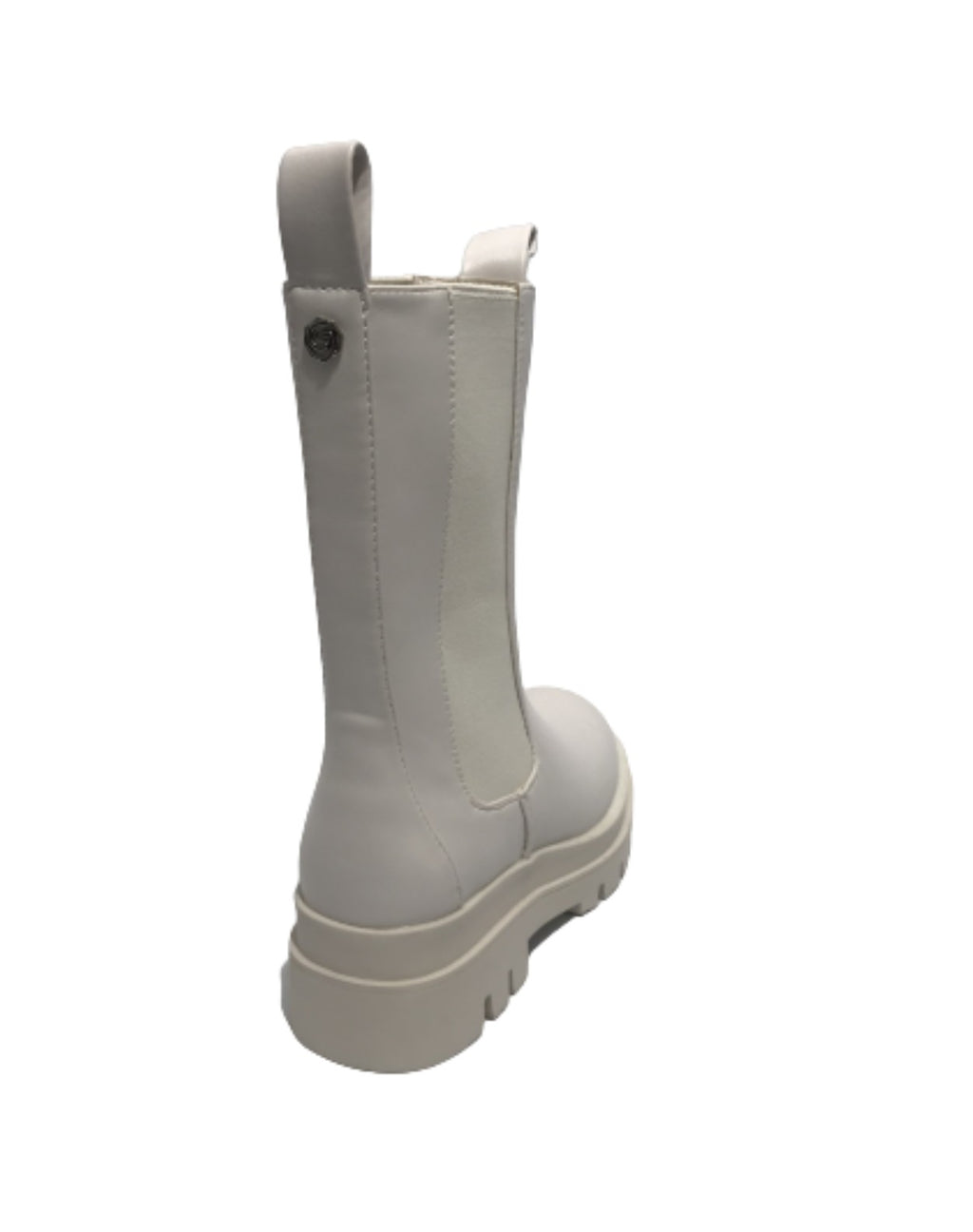 Scarpe donna Gold&gold stivaletto biker in ecopelle bianco con fondo carrarmato D22GG23 GR180