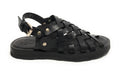 Scarpe uomo Elite sandalo in pelle intrecciato colore nero US22EL06 2079