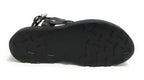Scarpe uomo Elite sandalo in pelle intrecciato colore nero US22EL06 2079