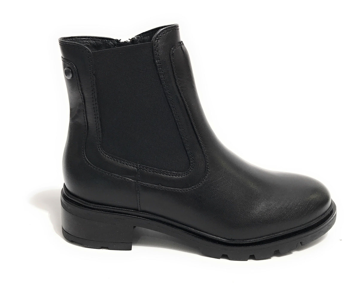 Scarpe donna Elite stivale con fondo classico in pelle nero D23EL05 454