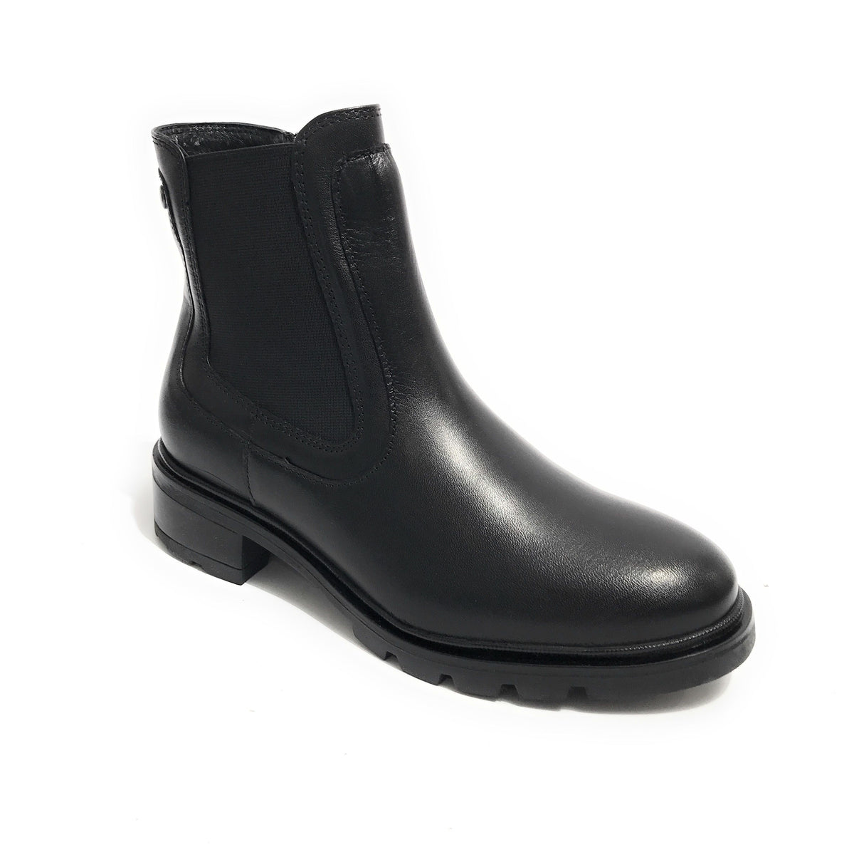 Scarpe donna Elite stivale con fondo classico in pelle nero D23EL05 454