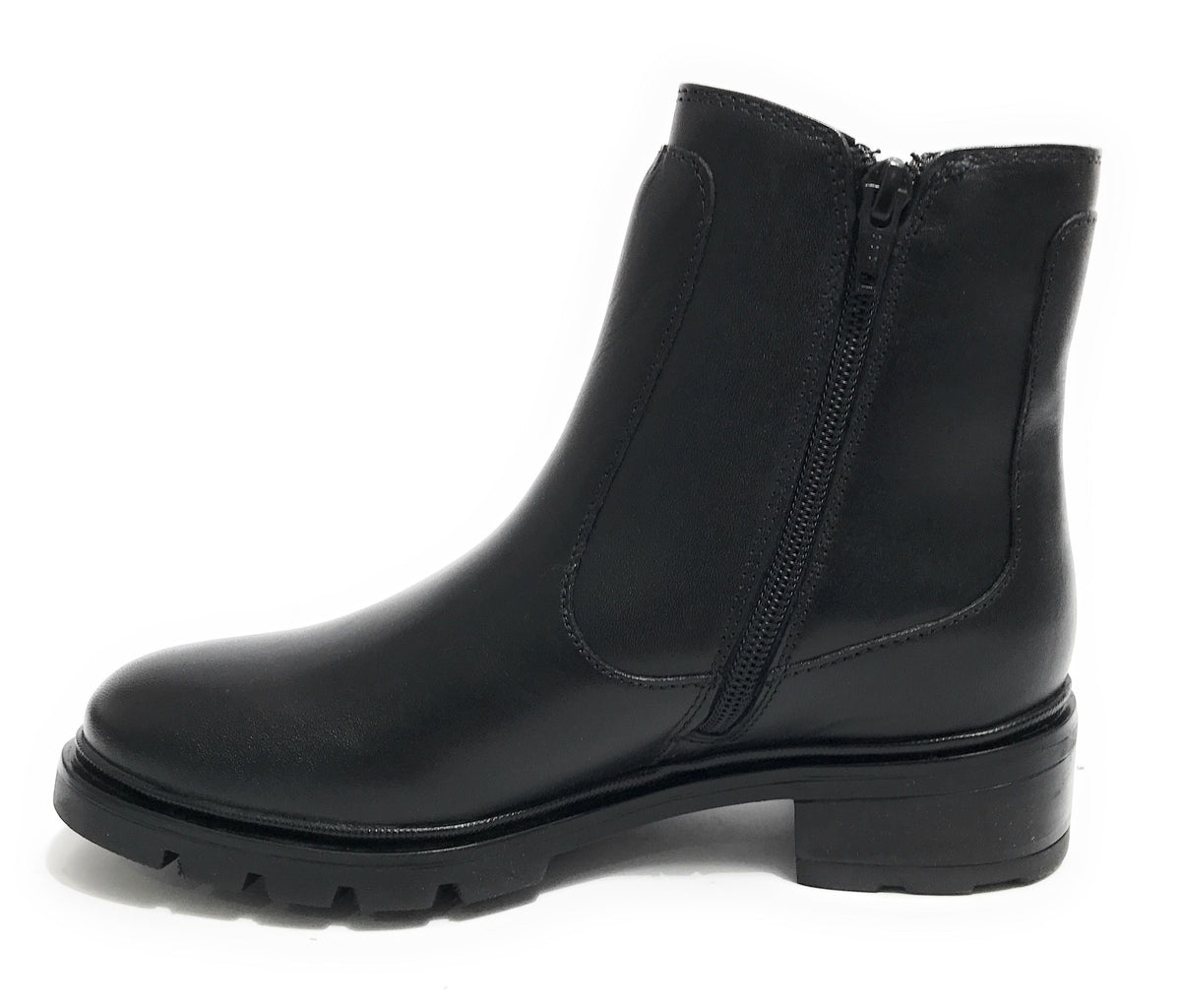 Scarpe donna Elite stivale con fondo classico in pelle nero D23EL05 454