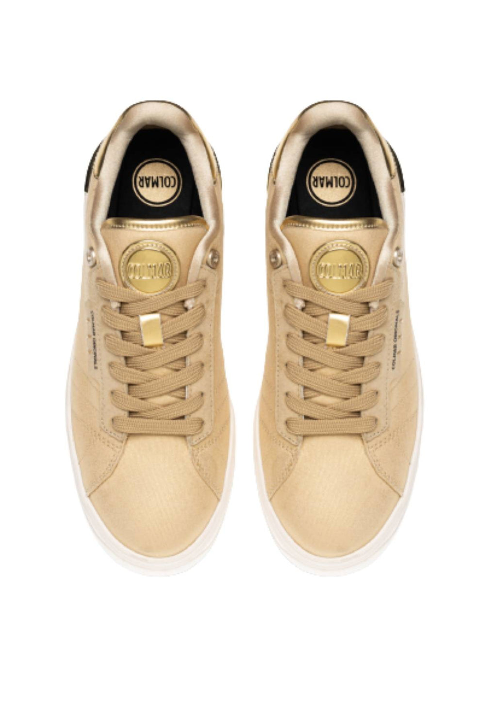 Scarpe donna Colmar sneaker Clayton Lux 119 pelle/ tessuto gold DS23CO05