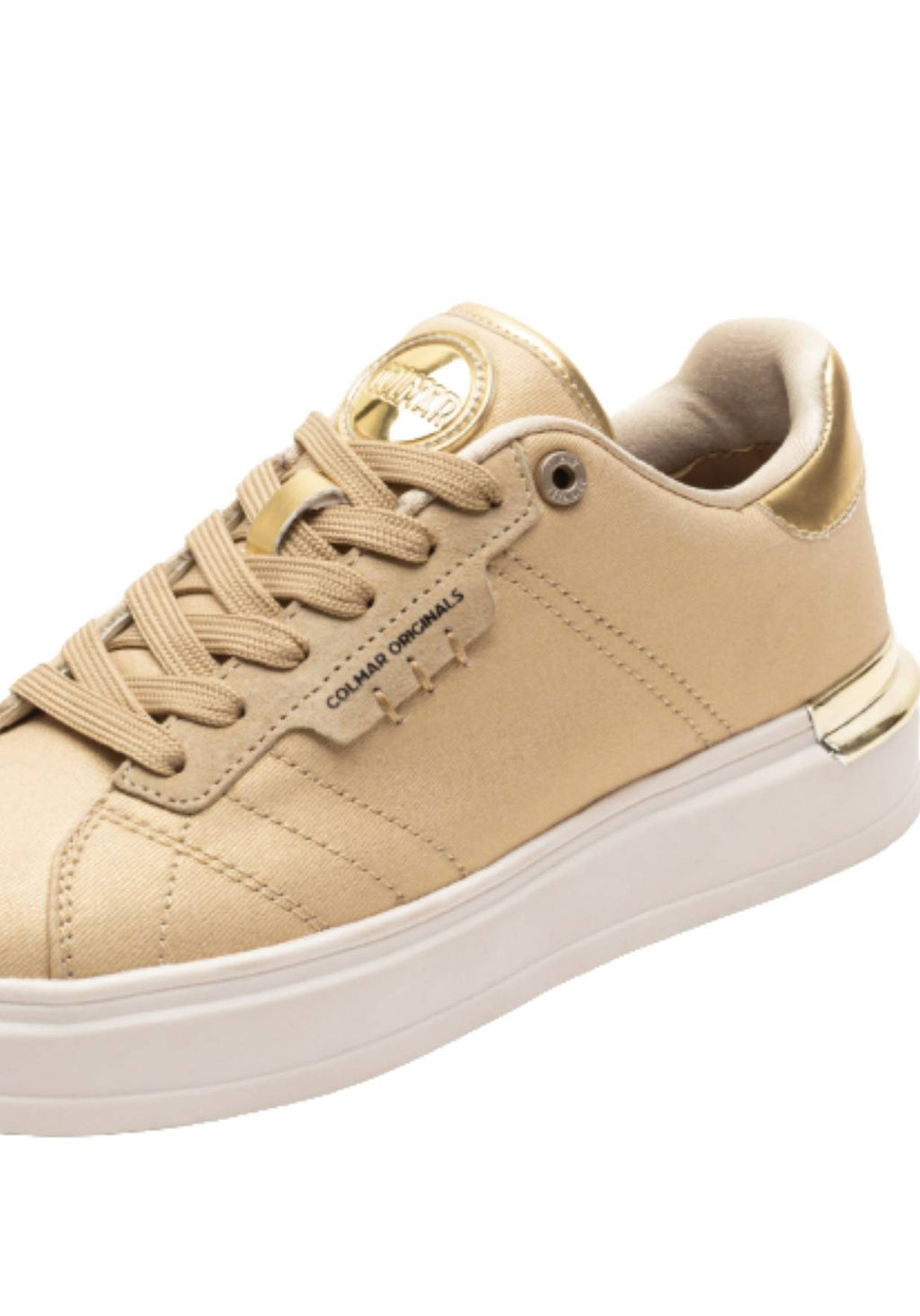 Scarpe donna Colmar sneaker Clayton Lux 119 pelle/ tessuto gold DS23CO05