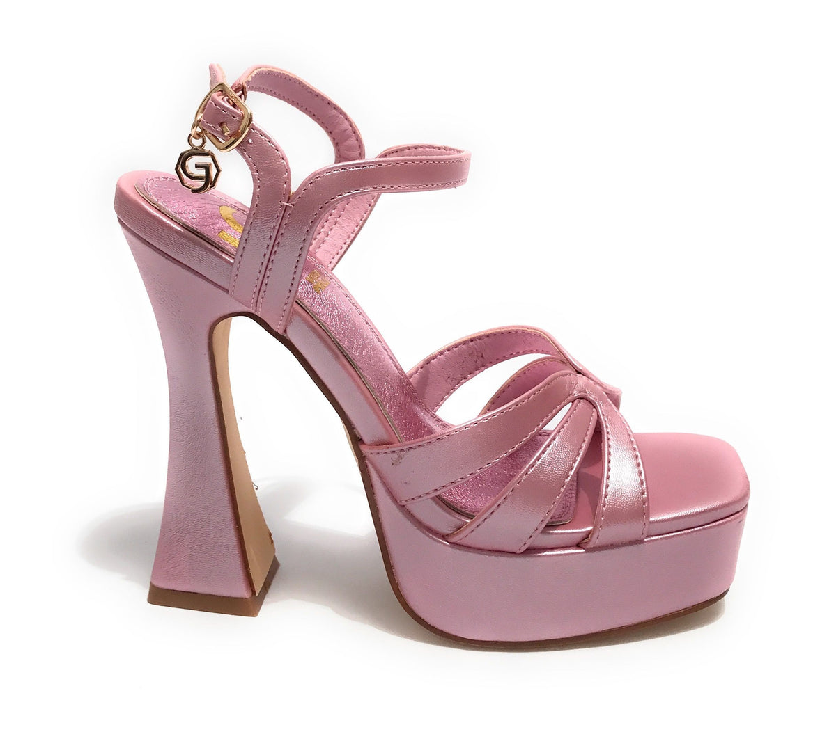 Scarpe donna Gold&gold sandalo con tacco ecopelle rosa DS23GG21 GD821