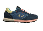 Scarpe Sun68 sneaker Girl's Ally color explosion teen in pelle scamosciata/ nylon avio ZS24SU16 Z34404T