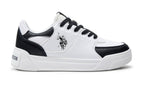 Scarpe US Polo sneaker Nole001 in ecopelle/ tessuto white/ black DS24UP12
