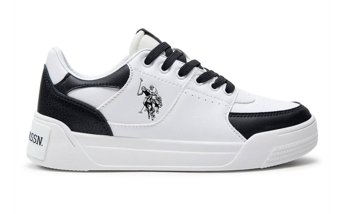 Scarpe US Polo sneaker Nole001 in ecopelle/ tessuto white/ black DS24UP12