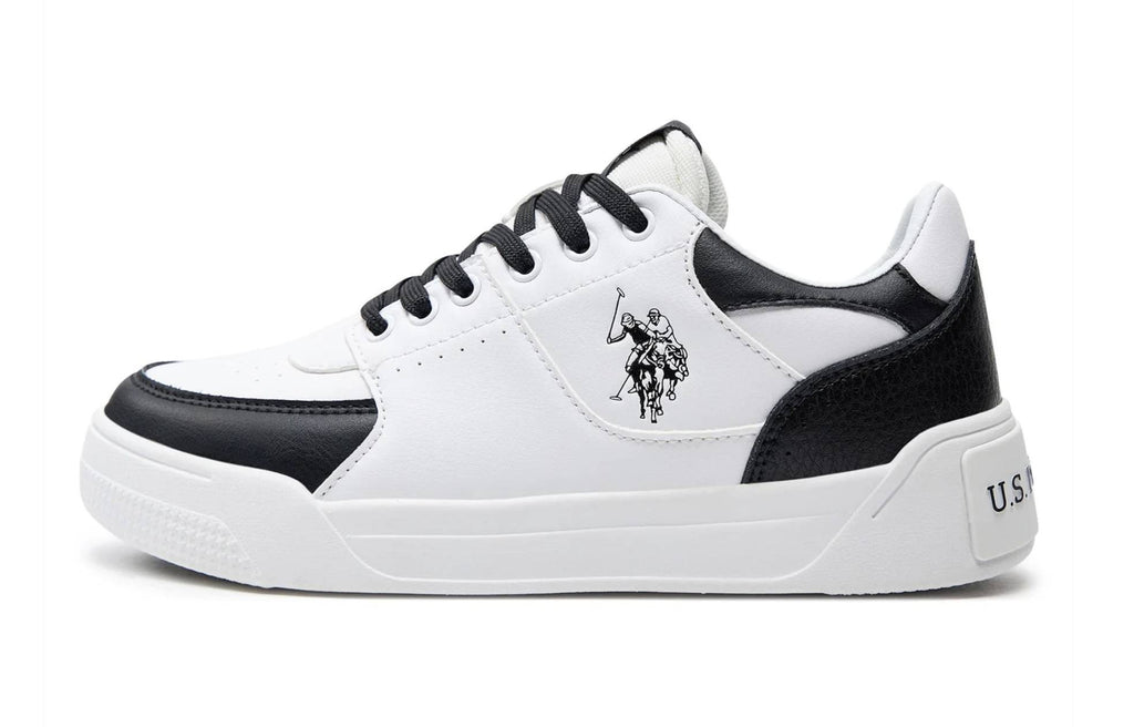 Scarpe US Polo sneaker Nole001 in ecopelle/ tessuto white/ black DS24UP12