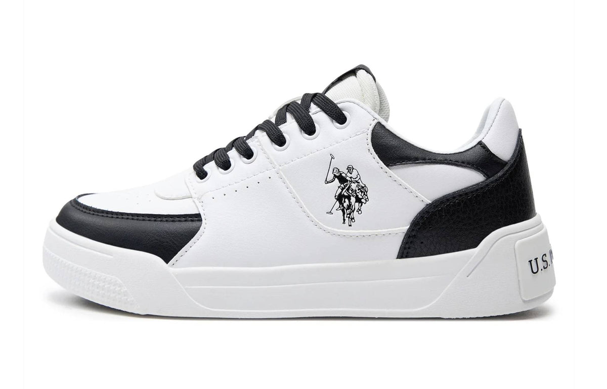 Scarpe US Polo sneaker Nole001 in ecopelle/ tessuto white/ black DS24UP12