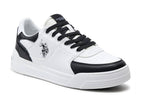 Scarpe US Polo sneaker Nole001 in ecopelle/ tessuto white/ black DS24UP12