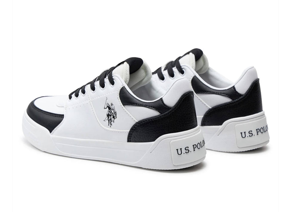 Scarpe US Polo sneaker Nole001 in ecopelle/ tessuto white/ black DS24UP12