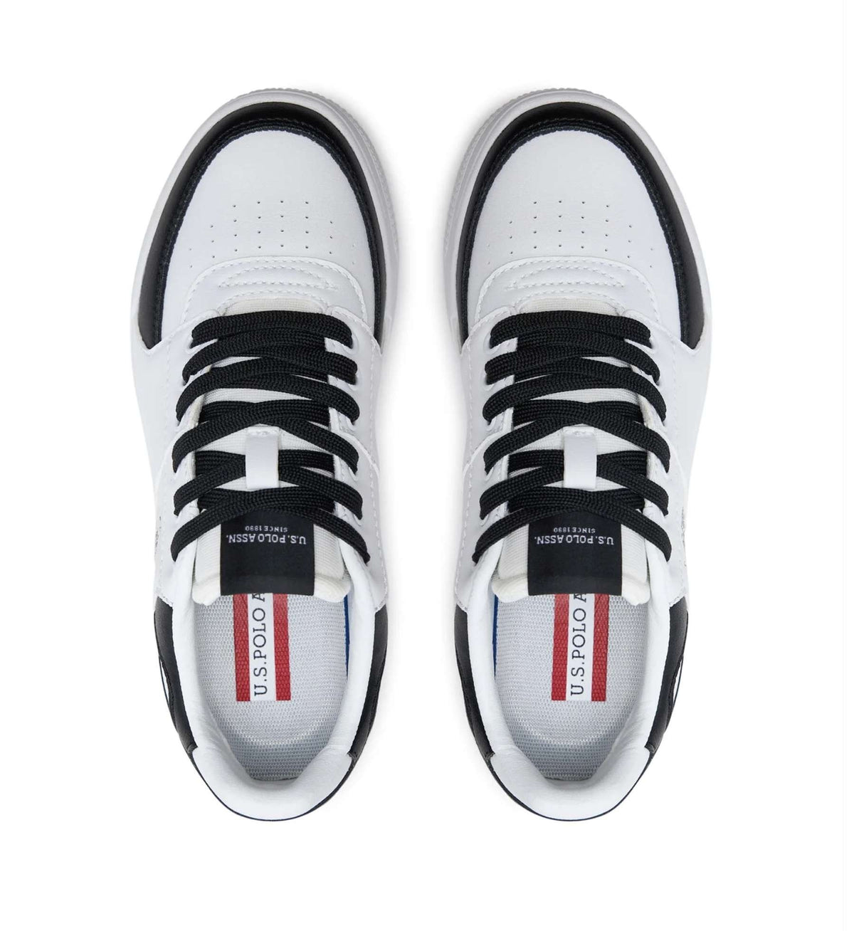 Scarpe US Polo sneaker Nole001 in ecopelle/ tessuto white/ black DS24UP12
