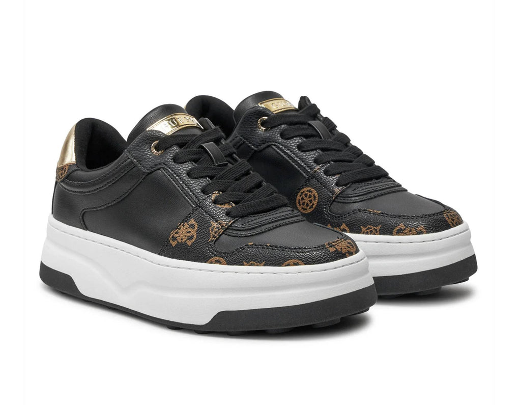 Scarpe donna Guess sneaker Queenz ecopelle black/ brown D25GU07 FLTQNZFAL12