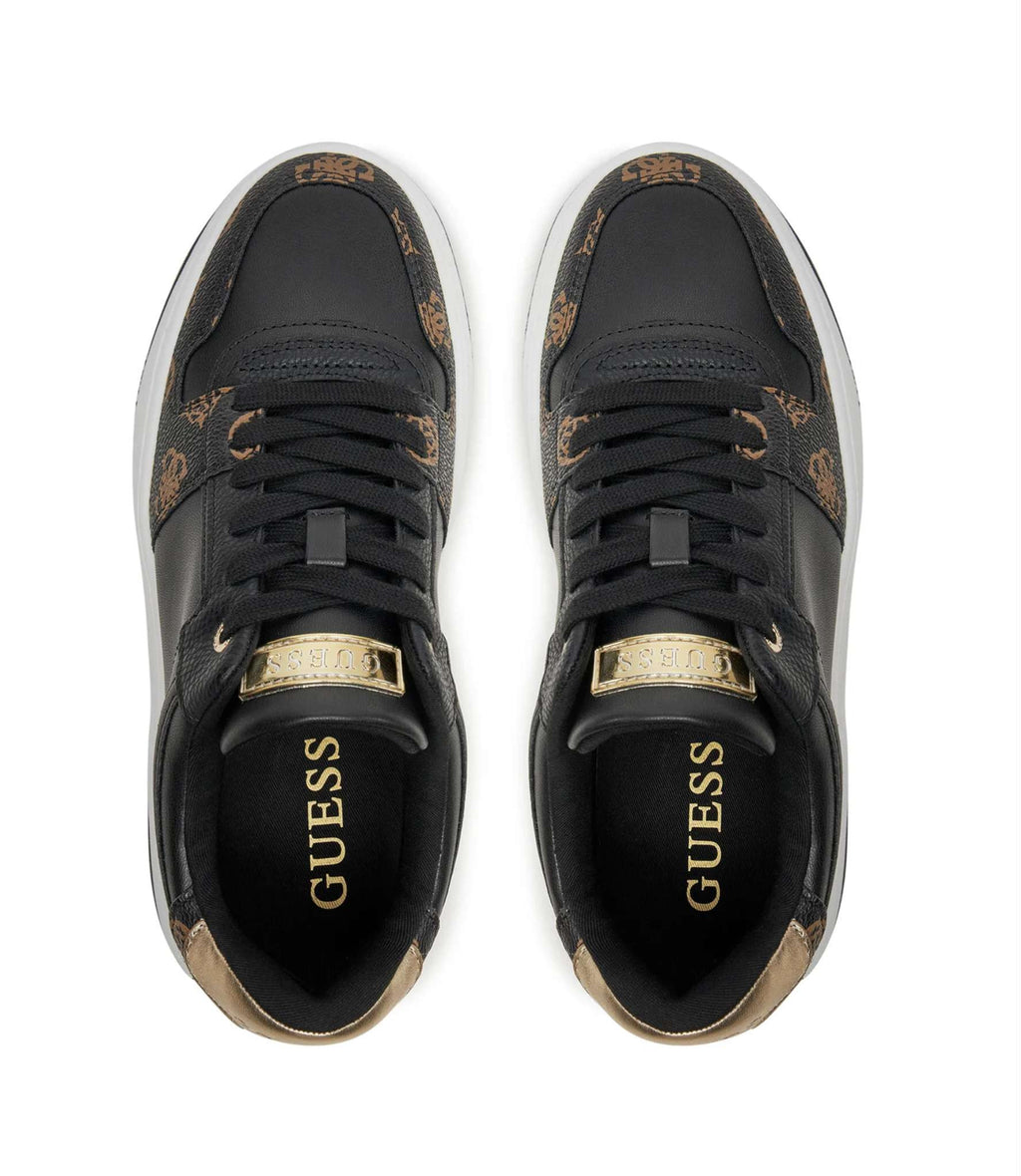 Scarpe donna Guess sneaker Queenz ecopelle black/ brown D25GU07 FLTQNZFAL12