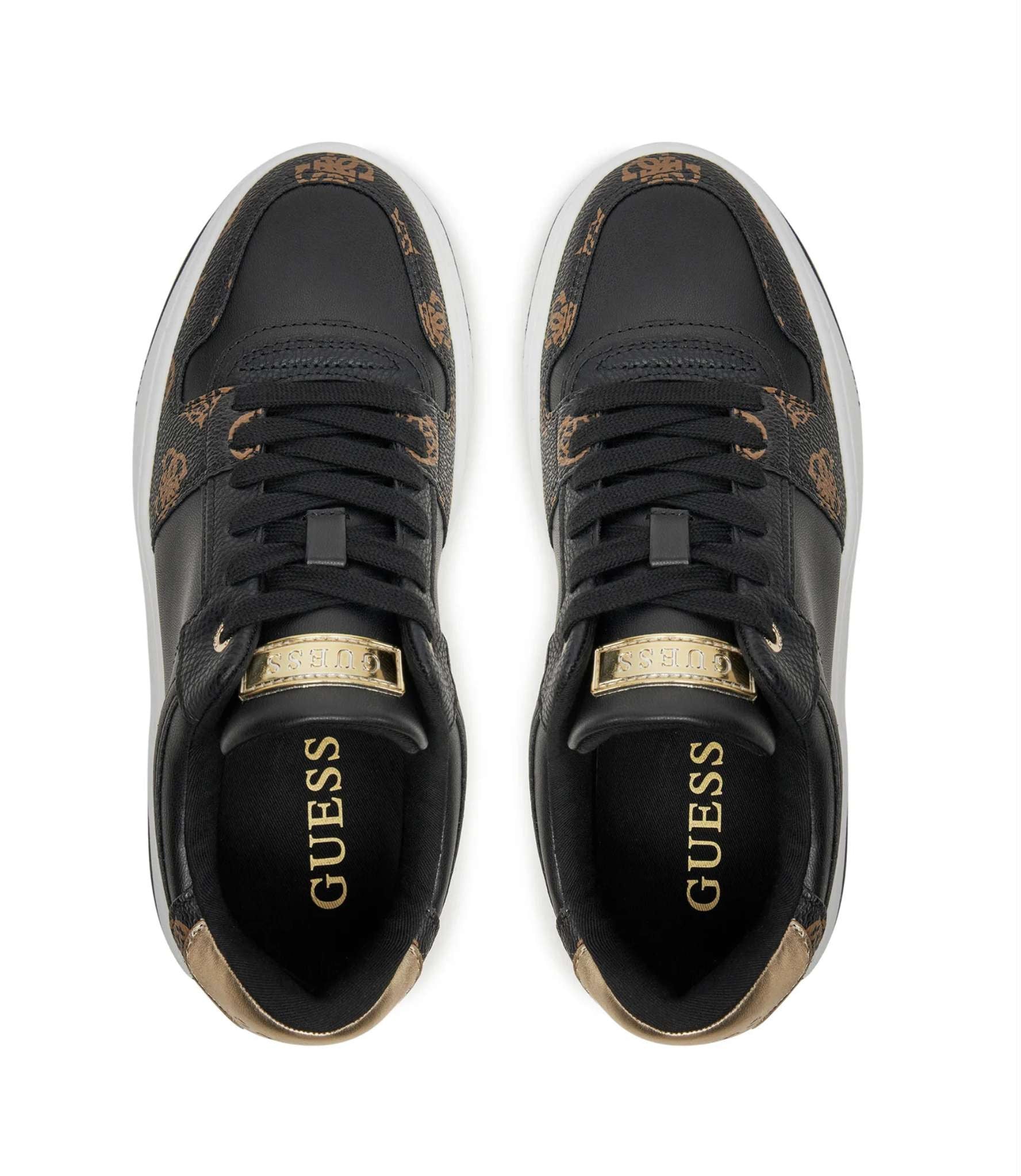 Scarpe donna Guess sneaker Queenz ecopelle black/ brown D25GU07 FLTQNZFAL12