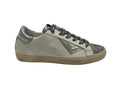 Scarpe donna 4B12 sneaker in pelle glitter bianco/ argento D25QB02 SUPRIME-DB248