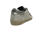 Scarpe donna 4B12 sneaker in pelle glitter bianco/ argento D25QB02 SUPRIME-DB248