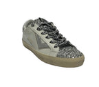 Scarpe donna 4B12 sneaker in pelle glitter bianco/ argento D25QB02 SUPRIME-DB248