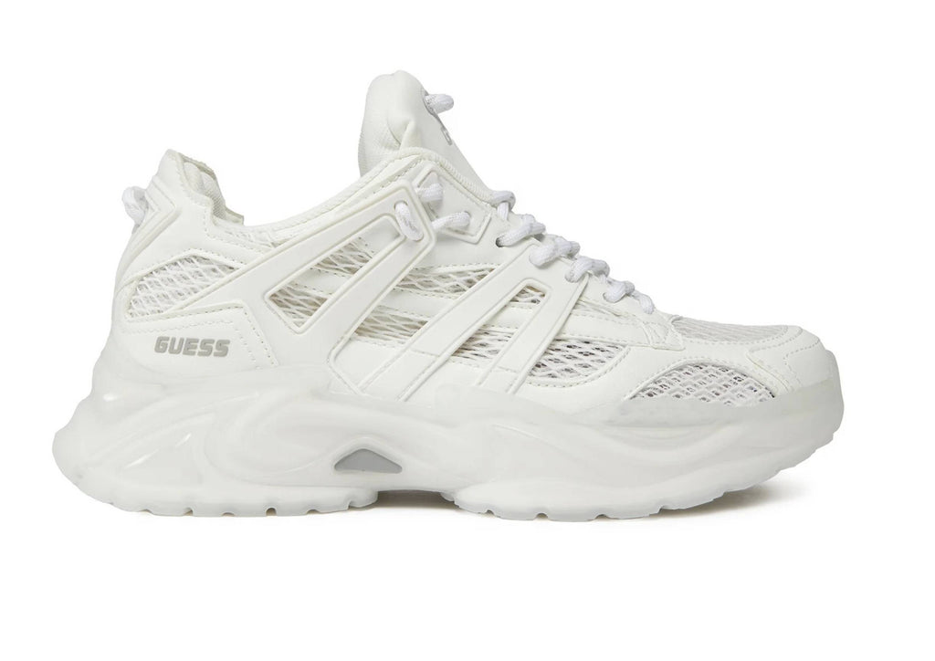 Scarpe donna Guess sneaker zeppa Belluna mesh/ ecopelle white DS25GU32 FLJBLLELE12