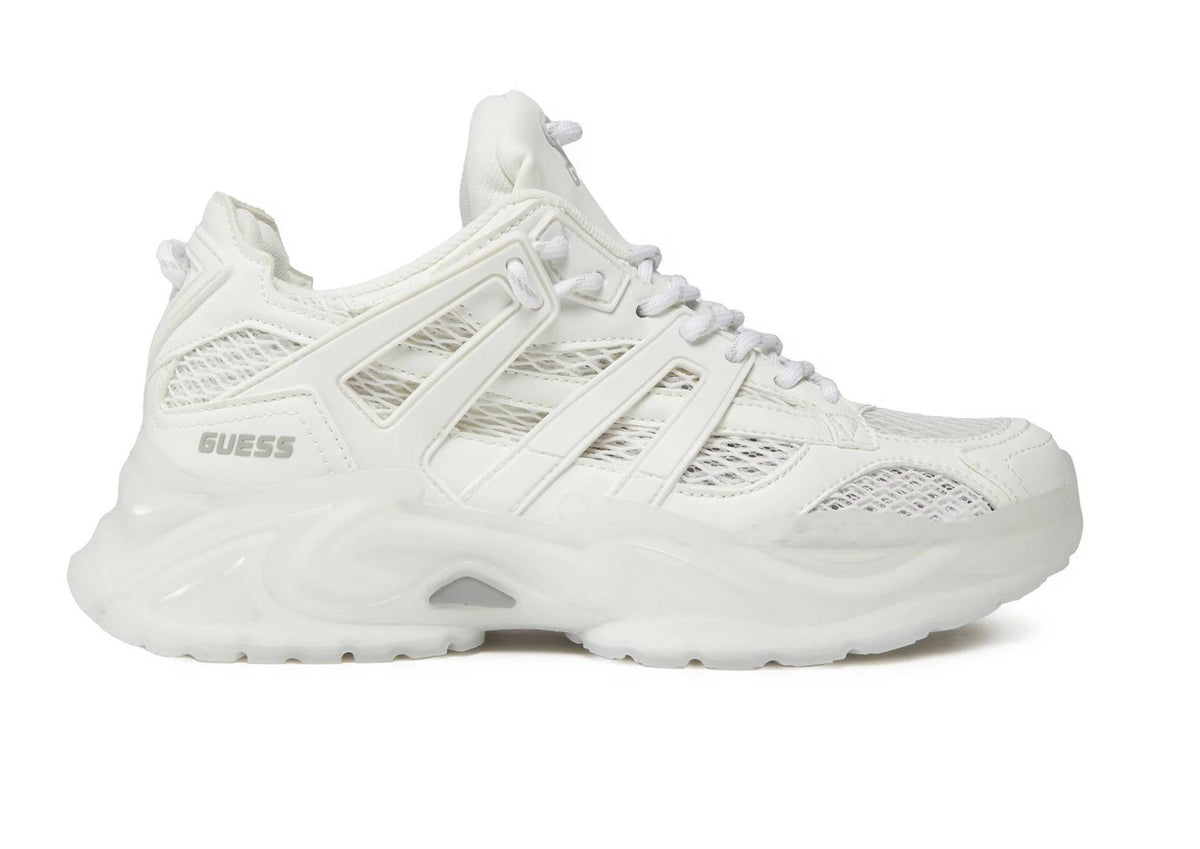 Scarpe donna Guess sneaker zeppa Belluna mesh/ ecopelle white DS25GU32 FLJBLLELE12