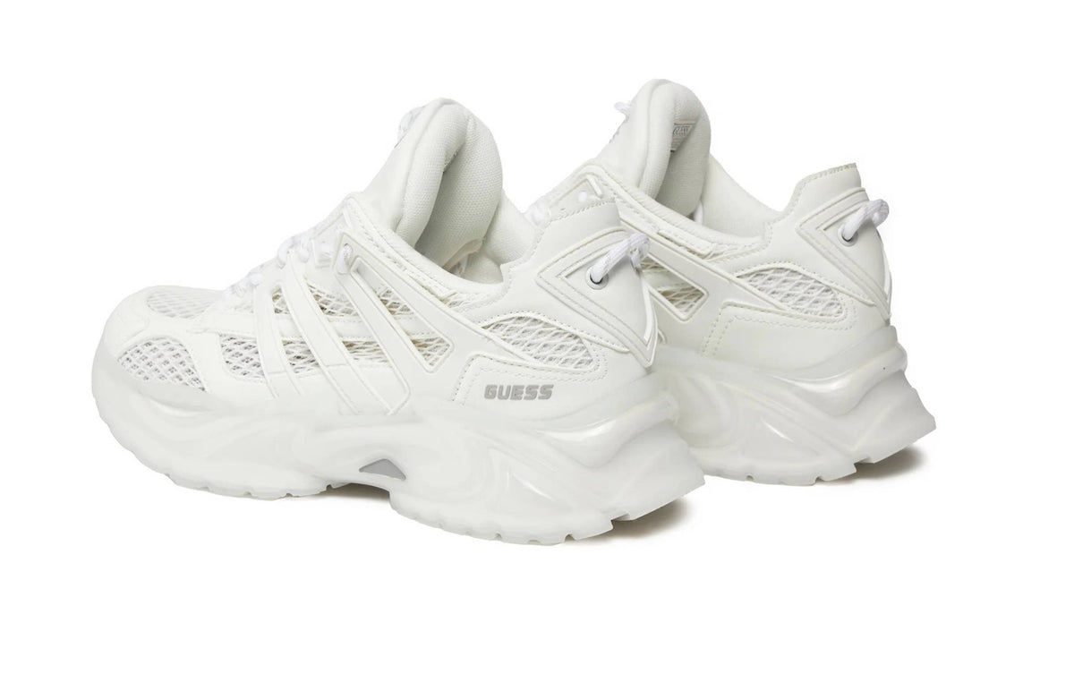 Scarpe donna Guess sneaker zeppa Belluna mesh/ ecopelle white DS25GU32 FLJBLLELE12