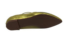 Scarpe donna Elite ballerina a punta con laccio alla caviglia in pelle colore gold DS22EL02 S11034