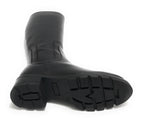 Scarpe donna Elite stivale con gambale alto fondo classico in pelle nero D23EL07 453