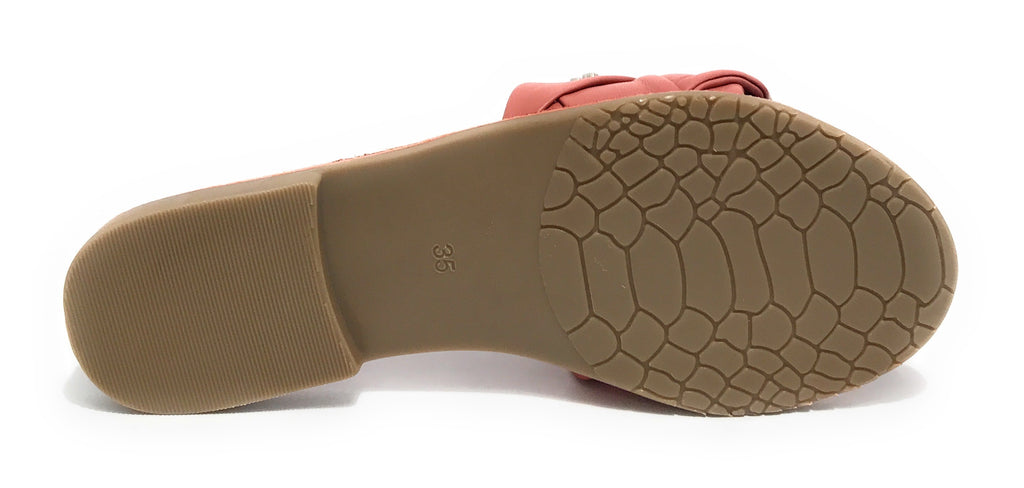 Ciabatta donna US Polo Linda 003 pelle fondo gomma pink DS23UP04