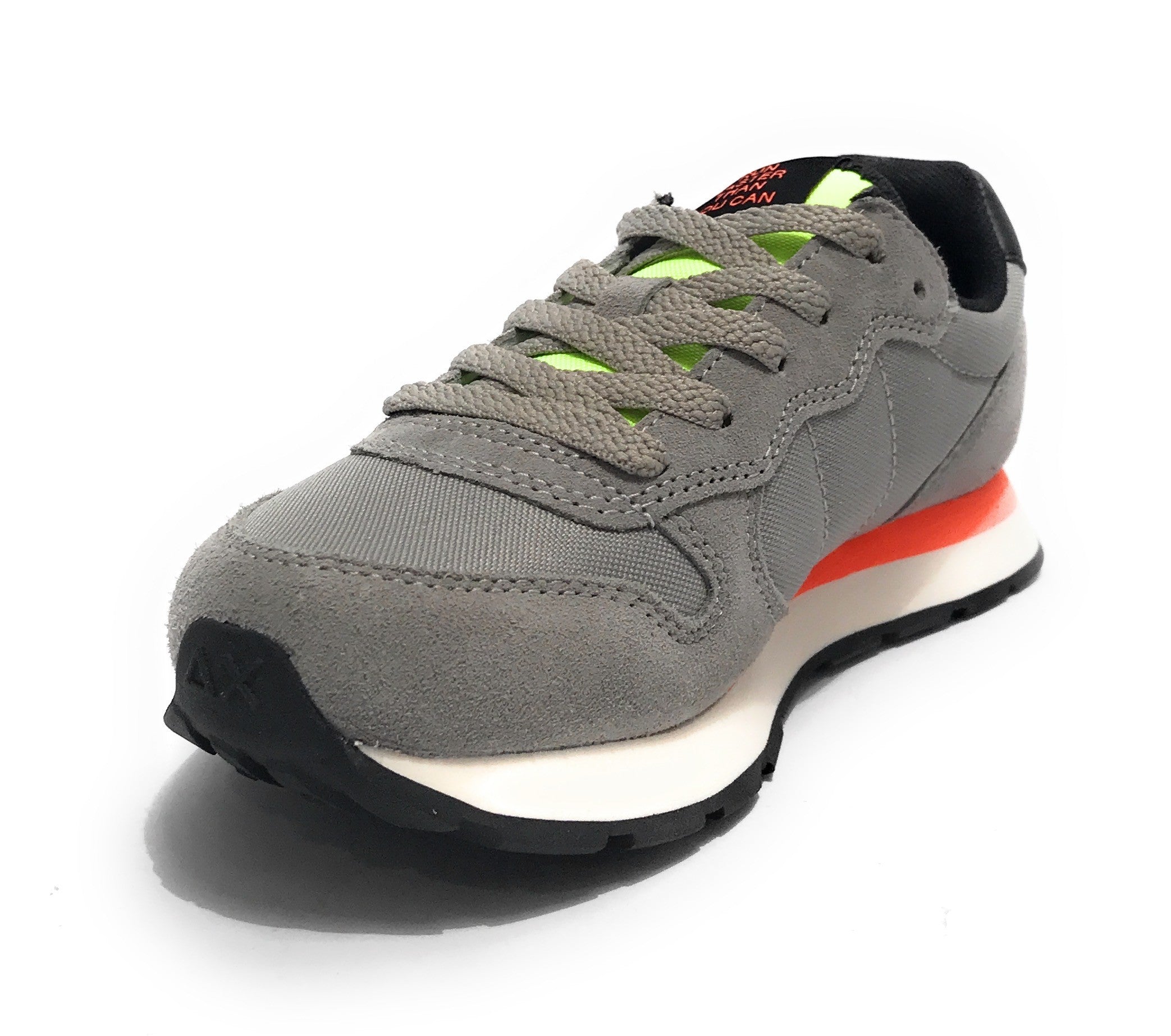 Sun68 sneaker Boy's Tom fluo suede/ nylon grigio medio Z24SU07 Z43302T