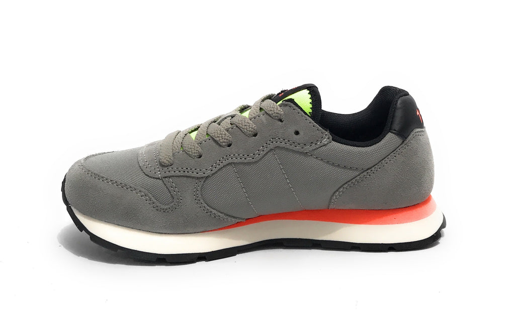 Sun68 sneaker Boy's Tom fluo suede/ nylon grigio medio Z24SU07 Z43302T
