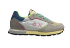 Scarpe Sun68 sneaker Girl's Ally color explosion teen in pelle scamosciata/ nylon bianco ZS24SU14 Z34404T