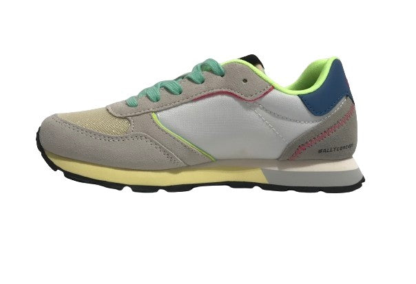 Scarpe Sun68 sneaker Girl's Ally color explosion teen in pelle scamosciata/ nylon bianco ZS24SU14 Z34404T