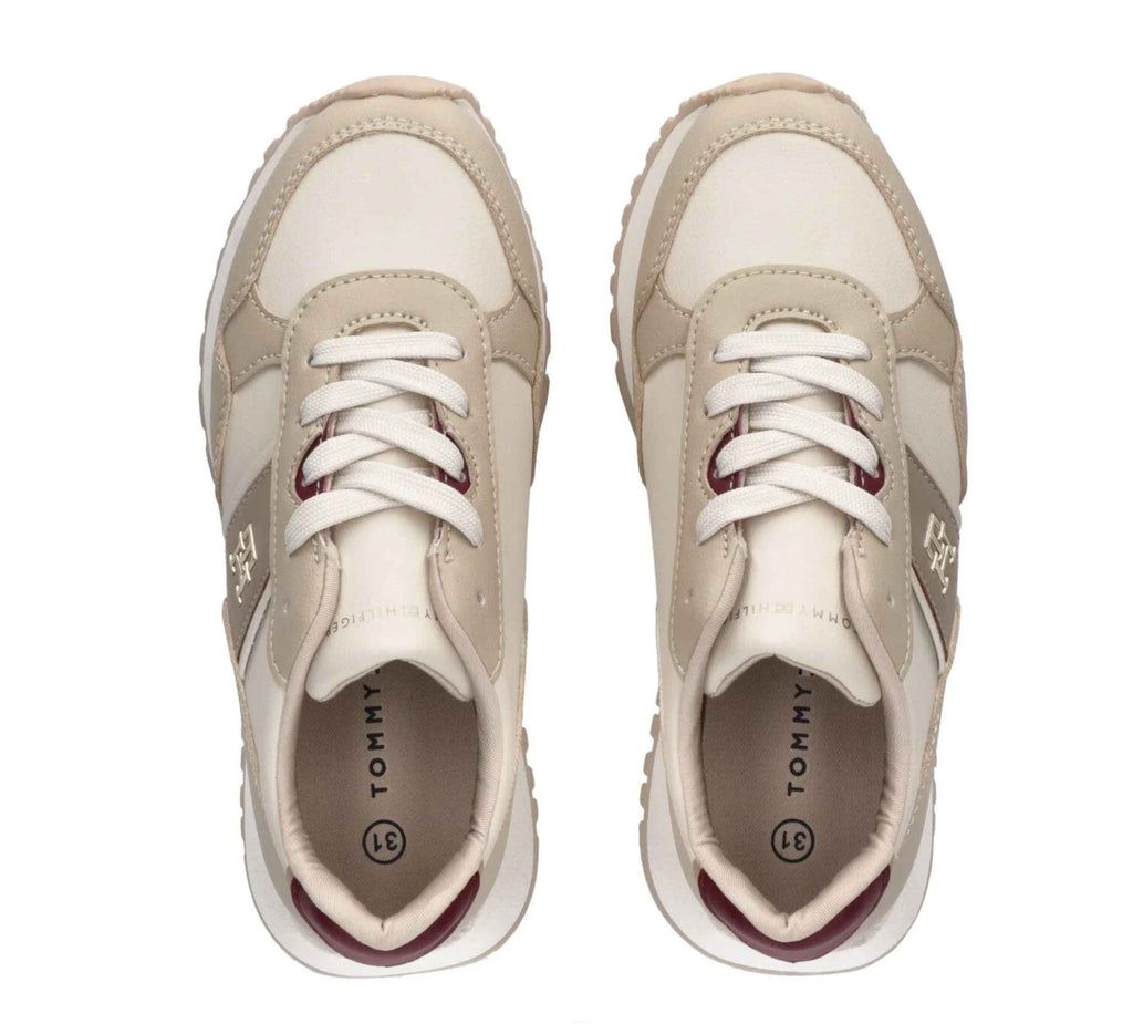 Scarpe Tommy Hilfiger sneaker monogram beige/ off white D25TH01 T3A9-33548-1695B057