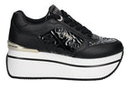 Sneaker donna Guess Camrio 4G platform black multilogo D26GU02 FLTCM9FAL12